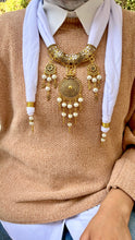 Load image into Gallery viewer, Pearl Glow Necklace Scarf - Cotton