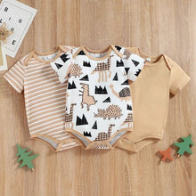 Load image into Gallery viewer, Babies Dinosaurs Bodysuits Set - Polyester