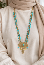 Load image into Gallery viewer, Dania turquoise eye stainless necklace