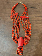 Load image into Gallery viewer, Ashraqat Necklace - Red Stone
