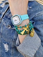 Load image into Gallery viewer, Rahaf Watch Set - Turquoise Acrylic
