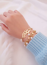 Load image into Gallery viewer, Customized Name Bracelets Set - Gold Plated