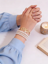 Load image into Gallery viewer, Customized Name with Pearl Set - Gold Plated