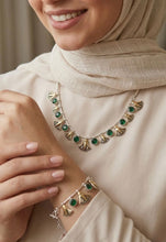 Load image into Gallery viewer, Egyptian Style Lotus Gold and Silver Plated Luxury Necklace and Bracelet