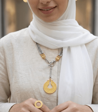 Load image into Gallery viewer, Antique Glow Necklace - Silver & Gold Plated