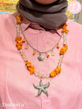 Load image into Gallery viewer, Hala Necklace - Broken Seashell and Crystal