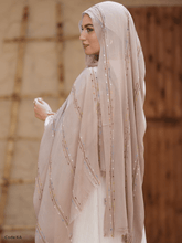 Load image into Gallery viewer, Gailan Scarf - Hand-Embroidered Linen