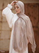 Load image into Gallery viewer, Gailan Scarf - Hand-Embroidered Linen