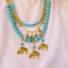 Load image into Gallery viewer, Elephant Set - Turquoise And Stones