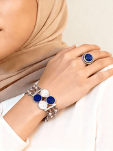Load image into Gallery viewer, Eman Blue Set - Silver Plated