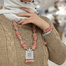 Load image into Gallery viewer, Rose Marine Stone Set - Silver Plated