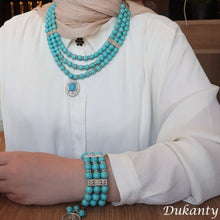Load image into Gallery viewer, Dalia Set - Natural Turquoise Stones