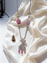 Load image into Gallery viewer, Zahra Pink Agate Necklace