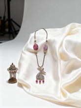 Load image into Gallery viewer, Zahra Pink Agate Necklace