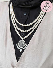Load image into Gallery viewer, In the Devine Eyes Necklace - Pearl Stones Four Layers