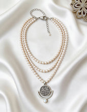 Load image into Gallery viewer, In the Devine Eyes Necklace - Pearl Stones Four Layers