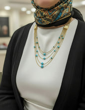 Load image into Gallery viewer, Luxurious Necklace - Turquoise and Copper Chains
