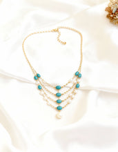 Load image into Gallery viewer, Pearl Necklace - Turquoise and Pearl