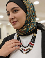 Load image into Gallery viewer, Elegance Necklace - Black and White and Red
