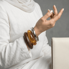 Load image into Gallery viewer, Shine Wooden and Acrylic Bangle Set
