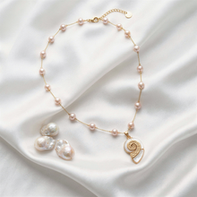 Load image into Gallery viewer, White Pearl Summer Necklace - Stainless