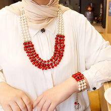 Load image into Gallery viewer, Narvin Set - Agate And Pearl Stones