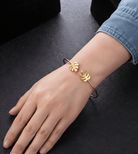 Load image into Gallery viewer, Nature Leaf Bracelet - Gold & Silver Plated