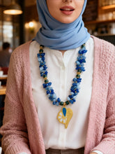 Load image into Gallery viewer, Blue Broken Shell Necklace
