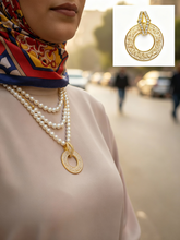 Load image into Gallery viewer, Ayat ElKursi Calligraphy Glow - Gold Plated - Ramadan Elegant