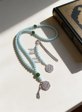 Load image into Gallery viewer, Baby Blue Rosary with Book Separator - Fairouz Stones