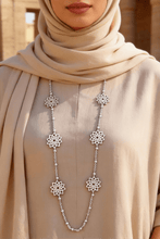 Load image into Gallery viewer, Floral Necklace -Silver Plated