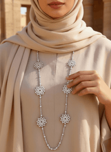 Load image into Gallery viewer, Floral Necklace -Silver Plated