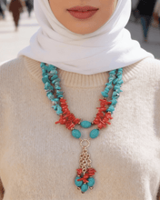 Load image into Gallery viewer, Fairouz Necklace - Broken Fayrouz with Morgan