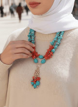 Load image into Gallery viewer, Fairouz Necklace - Broken Fayrouz with Morgan