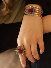 Load image into Gallery viewer, Delicate Blossom Set - Pure Copper and Agate Stone
