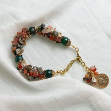 Load image into Gallery viewer, Brown Broken Agate With Green Oily Agate Set

