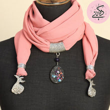 Load image into Gallery viewer, Darwish Necklace Scarf - Kashmir Chiffon
