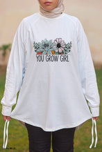 Load image into Gallery viewer, Grow Girl Woman T-shirt - Cotton
