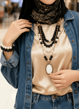 Load image into Gallery viewer, Talah Elegant Set Pearl &amp; Marjan
