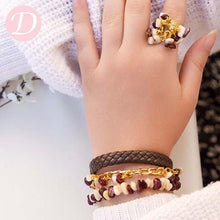 Load image into Gallery viewer, Ayat Leather Bracelet Set
