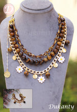 Load image into Gallery viewer, Hazel Blossoms Set - Tiger Eyes Stone
