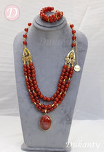Load image into Gallery viewer, Glorious Rama Set - Red Coral Stone

