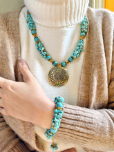 Load image into Gallery viewer, Dilara Set - Natural Turquoise Stones
