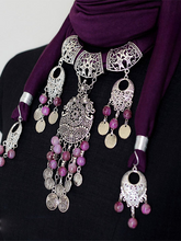 Load image into Gallery viewer, Sara Necklace Scarf - Purple
