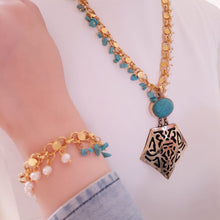 Load image into Gallery viewer, Jawaher Set - Turquoise Stones
