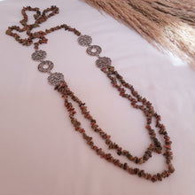 Load image into Gallery viewer, Linda Necklace - Brown Seashell Stone
