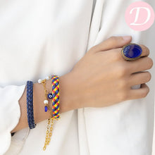 Load image into Gallery viewer, Blue Eye Set - Leather and Agate
