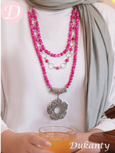 Load image into Gallery viewer, Orchid Necklace - Alabaster Stone
