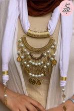 Load image into Gallery viewer, White Arabic Necklace Scarf
