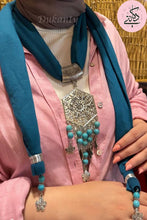 Load image into Gallery viewer, Blue Necklace Scarf
